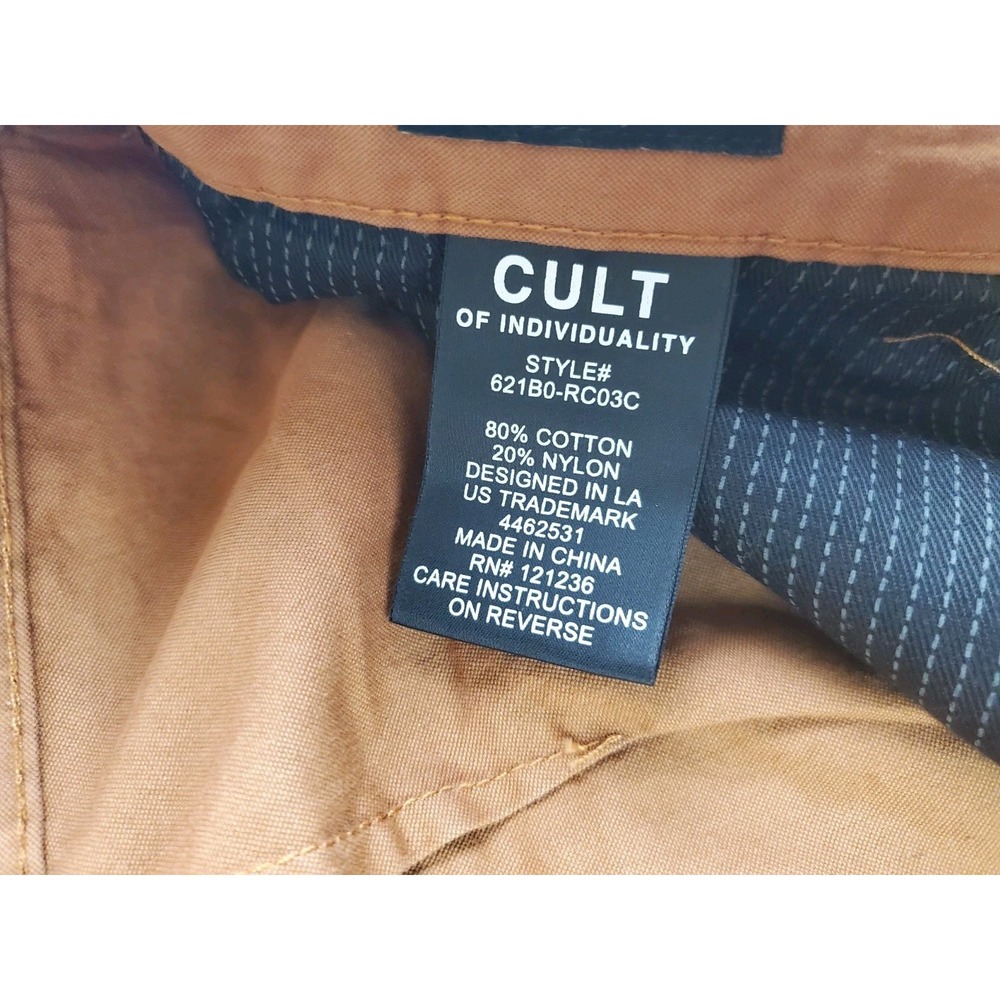 Cult Of Individuality Rocker Cargo Pants Size 44x 31 Brown Slim Fit Streetwear - Picture 11 of 16
